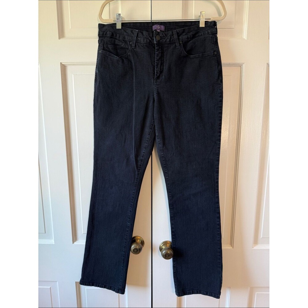NYDJ Women's Mini Boot Jeans Dark Blue Size 12 Lift Lift Tuck Slimming